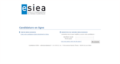 Desktop Screenshot of candidature.esiea.fr